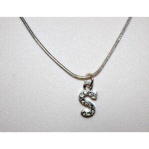 Limited Too "S" Initial Charm Pendant Necklace Vintage Y2K Deadstock NLM Child